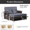 Patio Rattan Daybed with 4-Level Adjustable Backrest and Retractable Side Tray